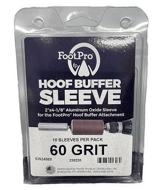 Hoof Buffer Drum Sleeves 60 Grit  2" x 4" (10 Pack)