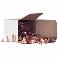 Remaches de cobre 5/8" #12 (caja de 1 lb)